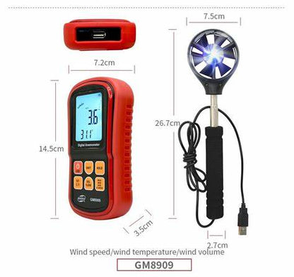 Benetech GM8909 Anemometer Telescopic