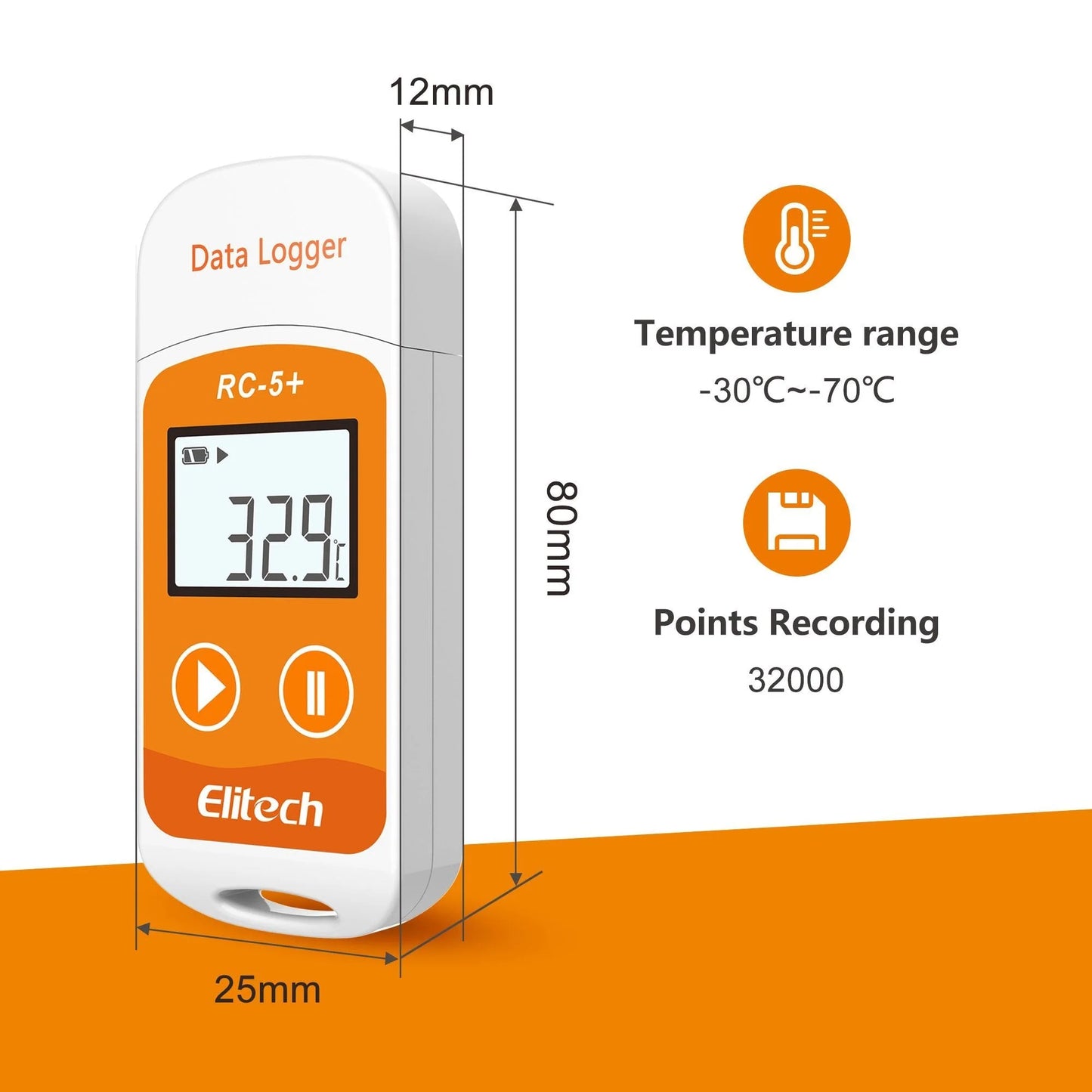 Elitech RC-5+ USB Temperature Data Logger