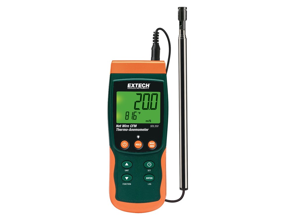Extech SDL350 Hot Wire CFM Thermo-Anemometer Datalogger