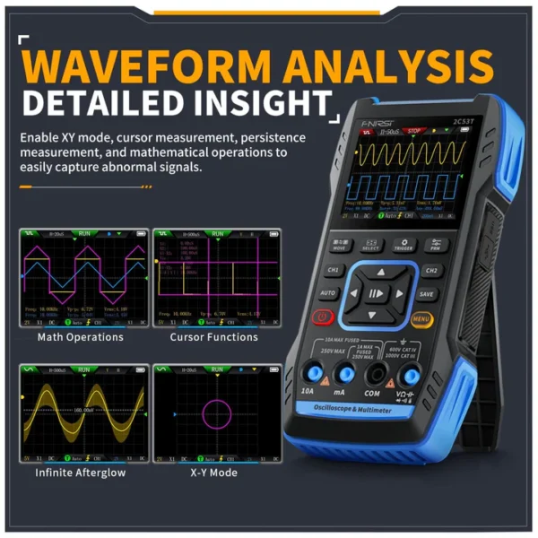 FNIRSI 2C53T Digital Oscilloscope Handheld 3in1